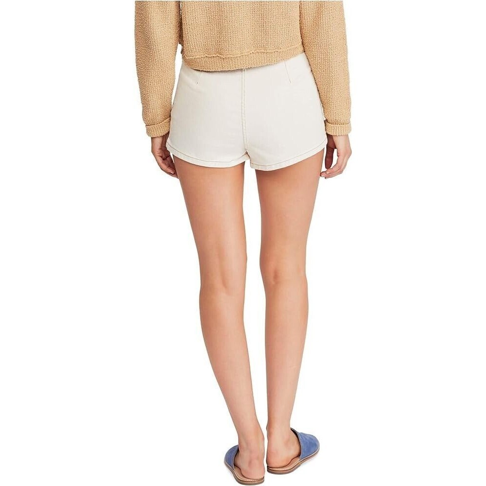 Free People Women's Bridgette Denim Shorts Ecru